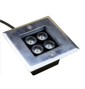 4PCS 12V / 85-265V AC 4W LED Outdoor Garden Underground Square Buried Light Flood Lamp Waterproof Free Shipping