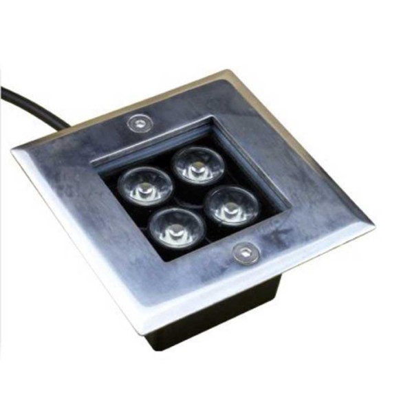 4PCS 12V / 85-265V AC 4W LED Outdoor Garden Underground Square Buried Light Flood Lamp Waterproof Free Shipping