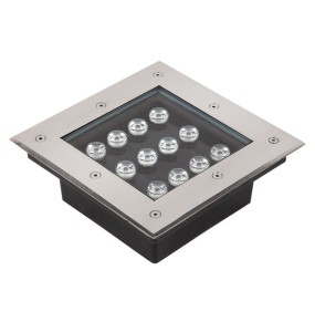 2024 New Square LED Underground Light LED Outdoor Ground Light Garden Path Buried Yard Lamp RGB AC85-265V IP67