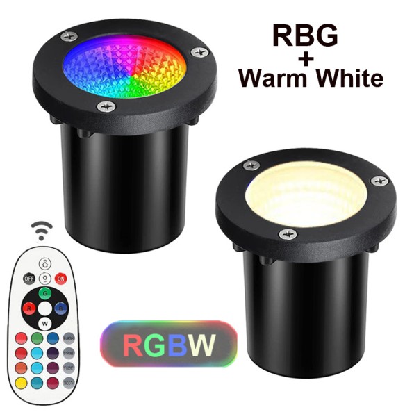 Waterproof IP67 10W RGB LED Underground Lamp For Outdoor Ground Light Garden Path Buried Yard Lamp DC12V with Remote Control