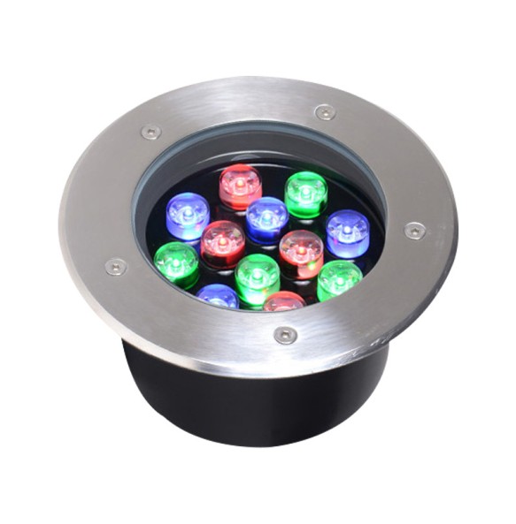 NEW 3W/6W/9W/12W/15W/18W/24W/36W LED RGB Remote Control Ground Garden Floor Underground Buried Lamp Spot Landscape Light IP67