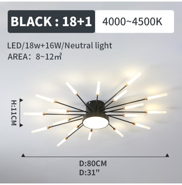 2024 New Nordic Designer Led Ceiling Chandelier for Living Room Bedroom Track Pendant Lamp Home Decor Indoor Lighting Lusters Luminaires