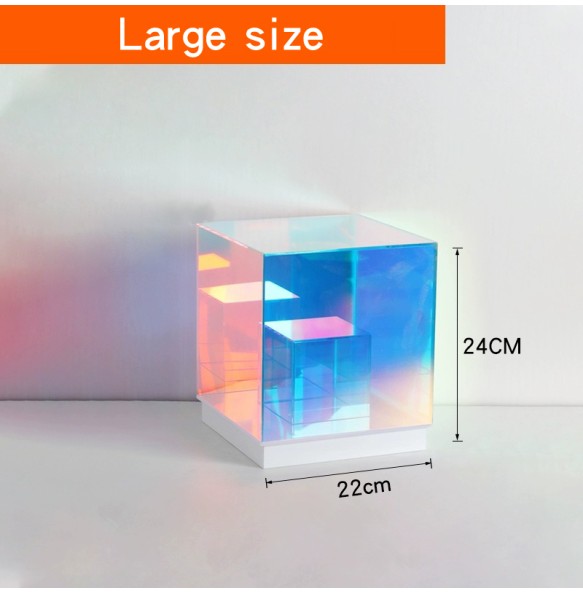 2024 New Night Light Table Lamp USB LED Colorful Light Led Acrylic Cube Lamp Modern Decorations Light for Bedroom and Living Room