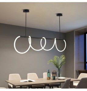 2024 New Modern Long Hose Led Ceiling Chandelier for Table Dining Room Kitchen Bar Pendant Lighting Suspension Design Lusters Luminaires