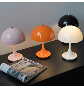 2024 New Cordless Mushroom Lamp 3 Level Dimmable  Modern Mushroom Lamps Rechargeable Small Table Lamp Touch Lamps for Nightstand Bedroom