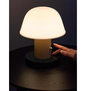 2024 New Cordless Mushroom Table Lamp Rechargeable Battery Operated Small Mushroom Night Light for Bedroom Living Room Restaurant Outdoor