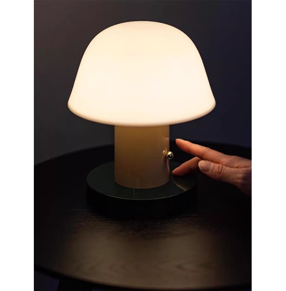 2024 New Cordless Mushroom Table Lamp Rechargeable Battery Operated Small Mushroom Night Light for Bedroom Living Room Restaurant Outdoor