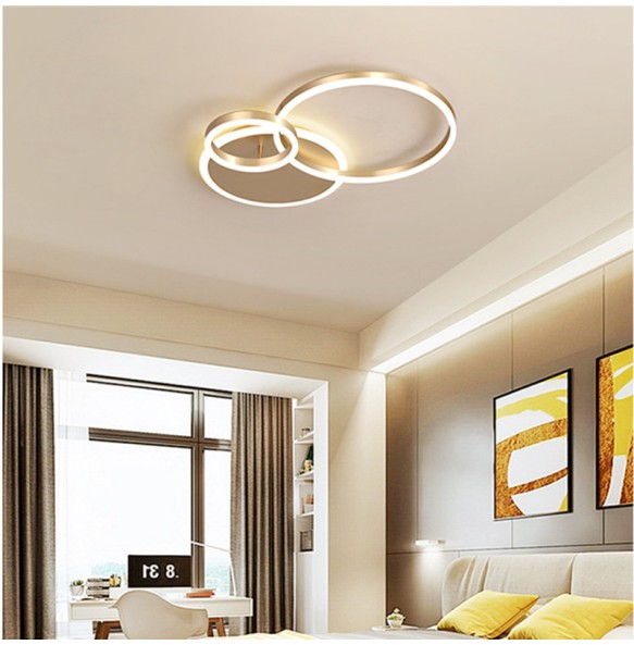 2024 New Modern LED Ceiling Chandelier Lighting Gold White Black for Living Study Room Indoor Pendant Lamp Parlor Foyer Lustres Luminaire