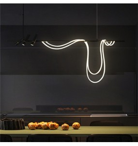 2024 New Nordic Hose LED Chandelier for Kitchen Dining Living Room Center Table Pendant Lights Minimalist Home Decor Suspension Fixture