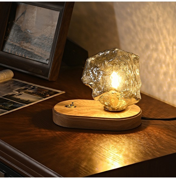 2024 New Japanese style retro designer bedroom bedside lamp night light charging living room mood lamp study decoration table lamp