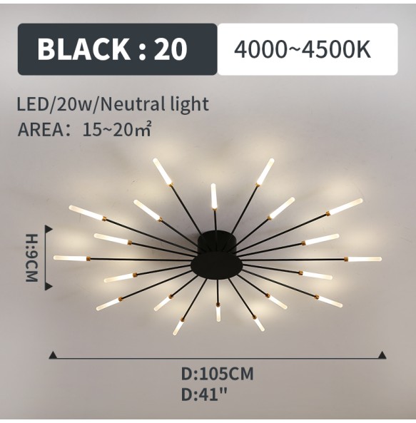 2024 New Nordic Designer Led Ceiling Chandelier for Living Room Bedroom Track Pendant Lamp Home Decor Indoor Lighting Lusters Luminaires