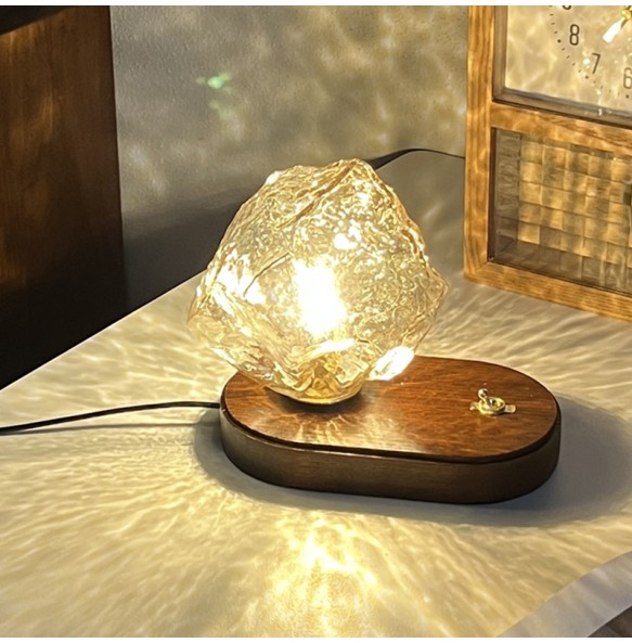 2024 New Japanese style retro designer bedroom bedside lamp night light charging living room mood lamp study decoration table lamp