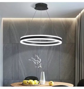 2024 New Modern Ring LED Chandelier Dimmable for Tables Dining Living Room Bedroom Kitchen Island Pendant Lamp Home Decor lusters Fixture