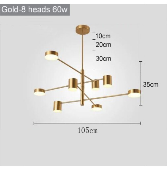 2024 New Modern Rotate LED Chandelier for Living and Dining Room  Office Desks Kitchen Bar Black Pendant Lights Home Decor Light Fixture