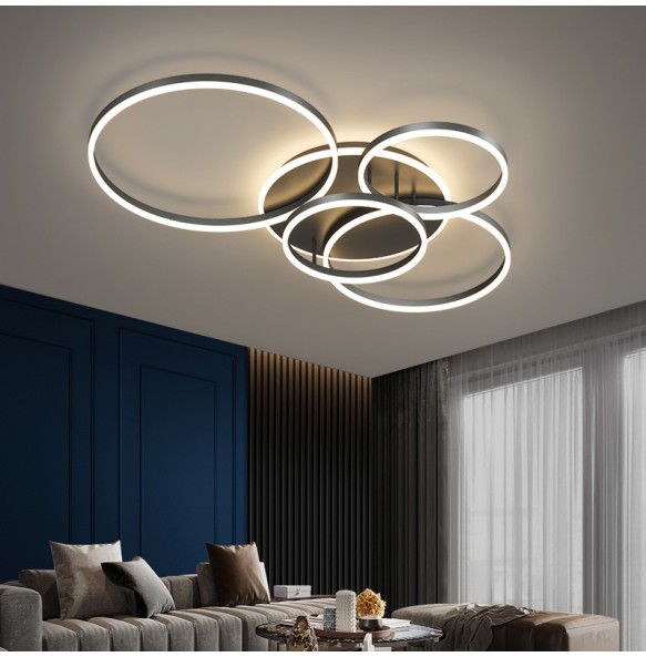 2024 New Modern LED Ceiling Chandelier Lighting Gold White Black for Living Study Room Indoor Pendant Lamp Parlor Foyer Lustres Luminaire