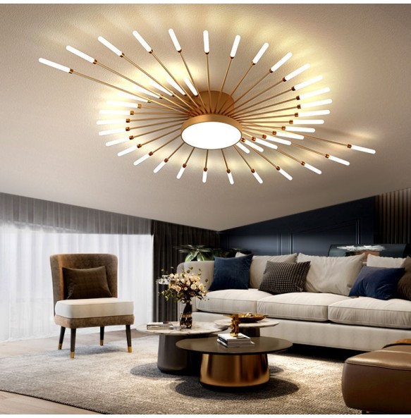 2024 New Nordic Designer Led Ceiling Chandelier for Living Room Bedroom Track Pendant Lamp Home Decor Indoor Lighting Lusters Luminaires