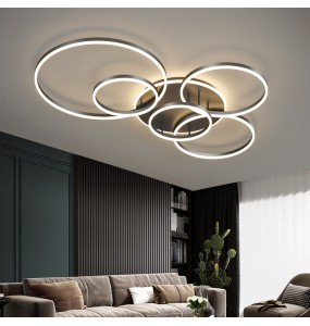 2024 New Modern LED Ceiling Chandelier Lighting Gold White Black for Living Study Room Indoor Pendant Lamp Parlor Foyer Lustres Luminaire