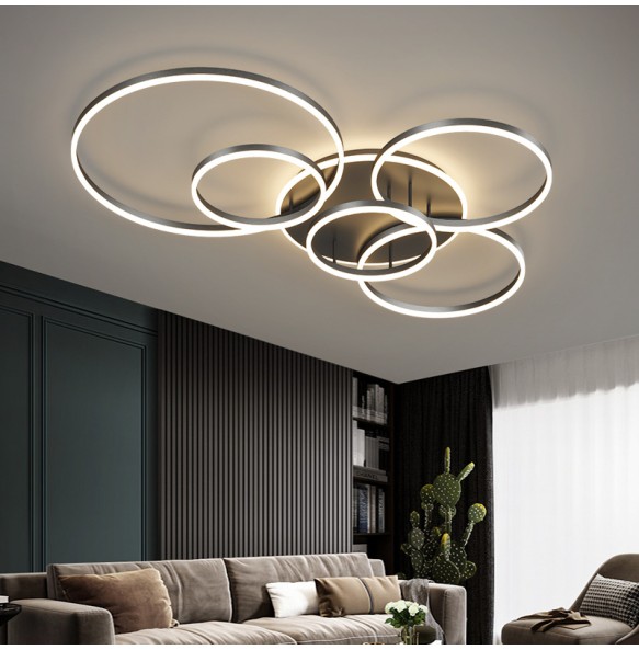 2024 New Modern LED Ceiling Chandelier Lighting Gold White Black for Living Study Room Indoor Pendant Lamp Parlor Foyer Lustres Luminaire