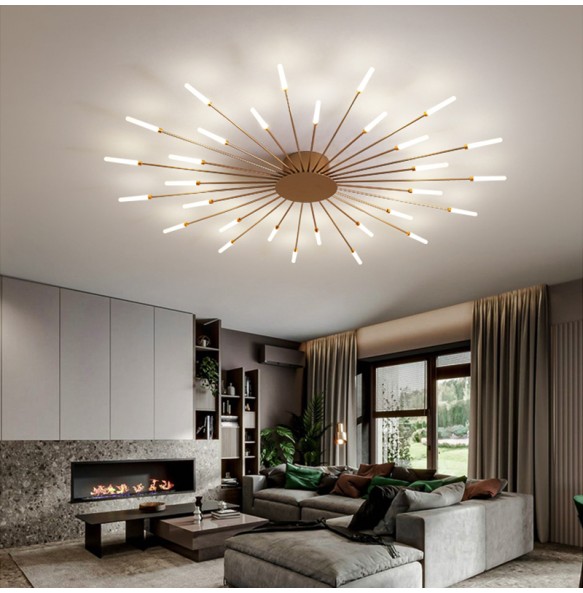 2024 New Nordic Designer Led Ceiling Chandelier for Living Room Bedroom Track Pendant Lamp Home Decor Indoor Lighting Lusters Luminaires