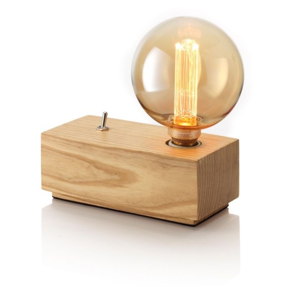 2024 New Vintage Retro Wooden Block Toggle Switch Cube Lamp Table Desk Light for Bedroom Living Room Home Art Display Cafe Bar Decor