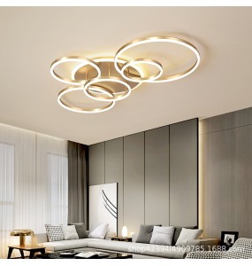 2024 New Modern LED Ceiling Chandelier Lighting Gold White Black for Living Study Room Indoor Pendant Lamp Parlor Foyer Lustres Luminaire