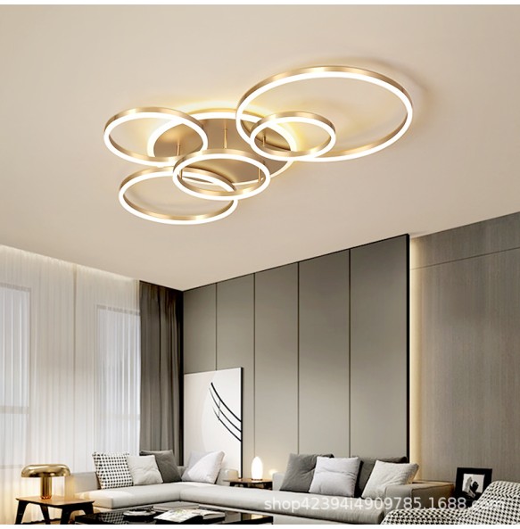 2024 New Modern LED Ceiling Chandelier Lighting Gold White Black for Living Study Room Indoor Pendant Lamp Parlor Foyer Lustres Luminaire