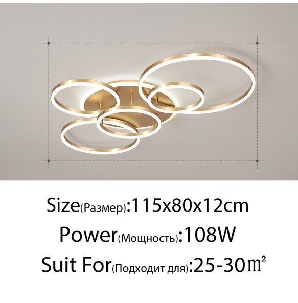 2024 New Modern LED Ceiling Chandelier Lighting Gold White Black for Living Study Room Indoor Pendant Lamp Parlor Foyer Lustres Luminaire