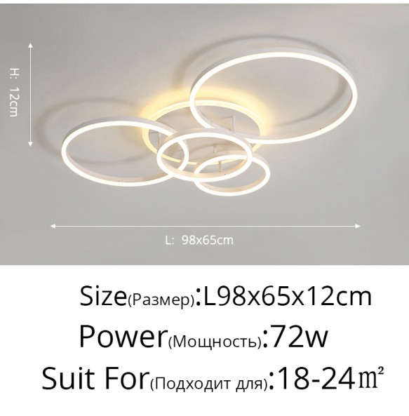 2024 New Modern LED Ceiling Chandelier Lighting Gold White Black for Living Study Room Indoor Pendant Lamp Parlor Foyer Lustres Luminaire