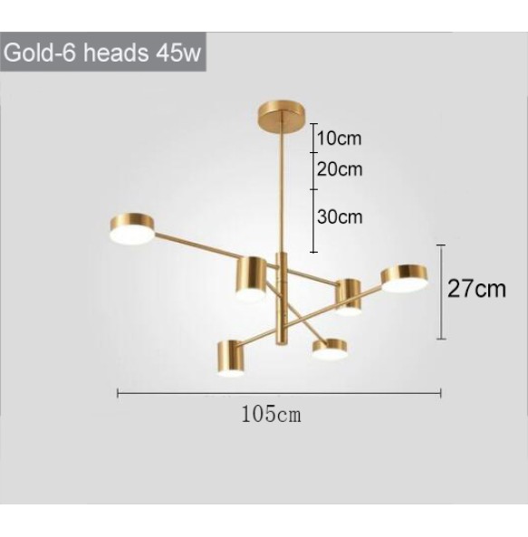 2024 New Modern Rotate LED Chandelier for Living and Dining Room  Office Desks Kitchen Bar Black Pendant Lights Home Decor Light Fixture