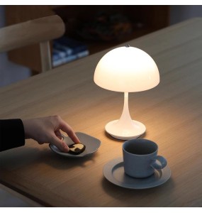 2024 New Cordless Mushroom Lamp 3 Level Dimmable  Modern Mushroom Lamps Rechargeable Small Table Lamp Touch Lamps for Nightstand Bedroom