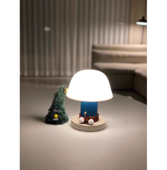 2024 New Cordless Mushroom Table Lamp Rechargeable Battery Operated Small Mushroom Night Light for Bedroom Living Room Restaurant Outdoor