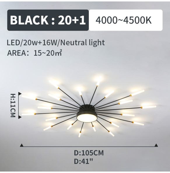 2024 New Nordic Designer Led Ceiling Chandelier for Living Room Bedroom Track Pendant Lamp Home Decor Indoor Lighting Lusters Luminaires