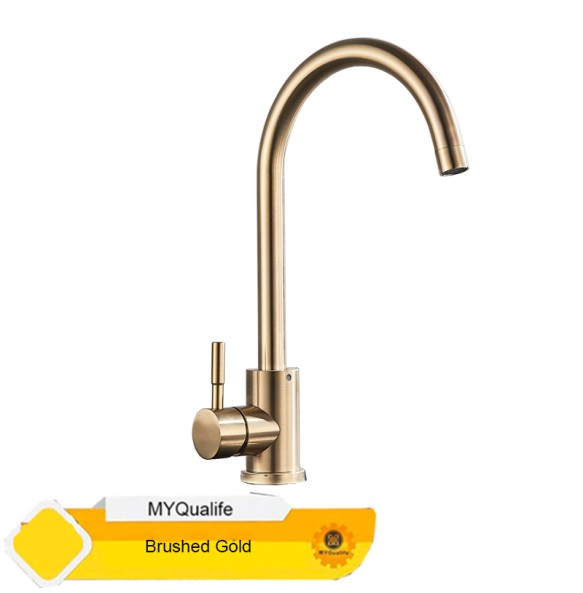 Stainless steel  Matte Kitchen Faucet  Deck  Sinks Faucet High Arch 360 Degree Swivel Cold Hot Mixer Water Tap