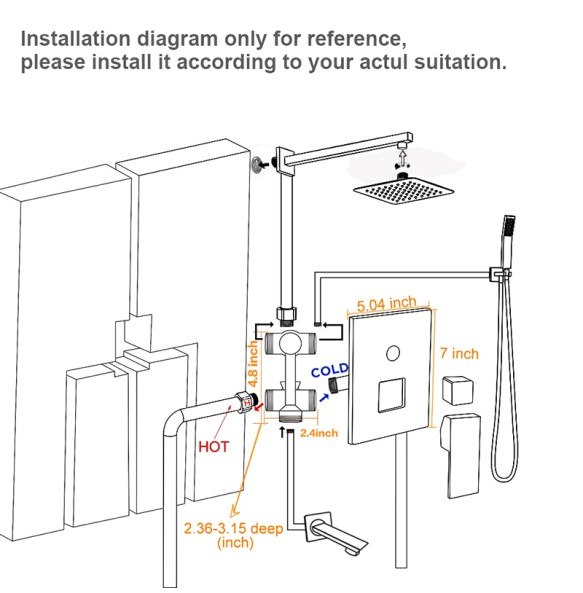 Luxury Golden Shower Faucet Set Single Handle Rainfall Shower Head Brass Bath Shower Mixers In Wall Bathroom Hot Cold Tap