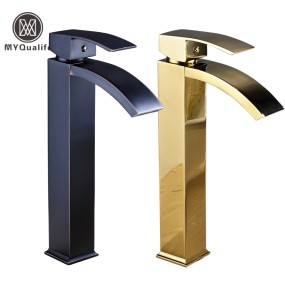 Promotion Brass Basin Faucet Tap Single Handle Countertop Bathroom Square Washing Basin Lavatory Sink Mixer Faucet