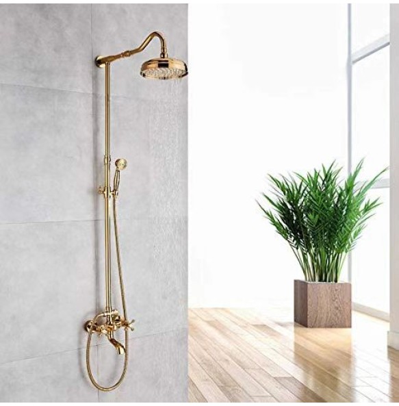 Golden Bathroom Shower Faucet 8