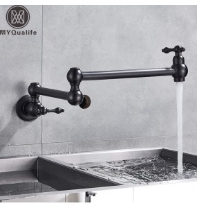 Brushed Nickel Single Handle Bathroom Kitchen Faucet One Hole Cold Water Folding Washing Basin Taps