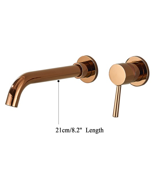 Black Bathroom Faucet Brass Mixer Sink Tap Wash Basin Gold Hot Cold Water Wall Mount Spout Bath With Modern Lever Handle