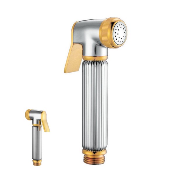 2024 New Chrome Golden Bidet Faucet Hand Held Sprayer Gun Bathroom Accessories Toilet Shower Head Bidet Sprayer Head