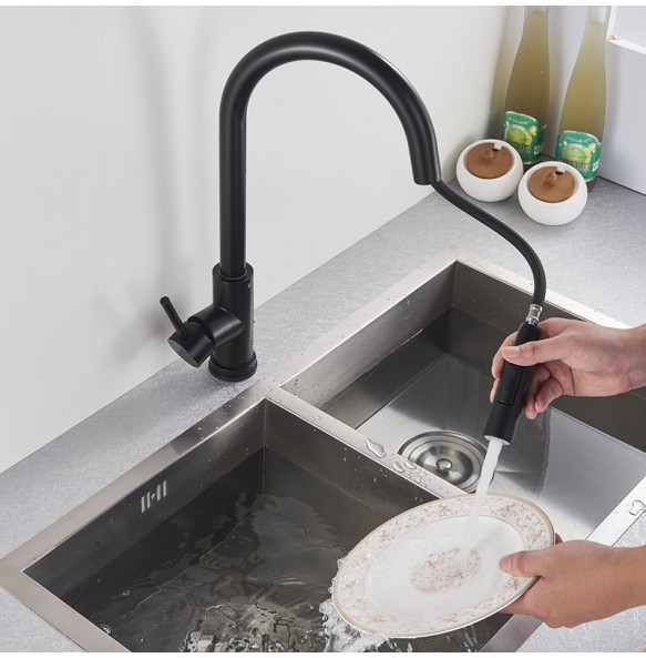 Pull Out Sensor Black Kitchen Faucet Sensitive Touch Control Faucet Mixer For Kitchen Touch Sensor Kitchen Mixer Tap