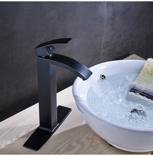 Promotion Brass Basin Faucet Tap Single Handle Countertop Bathroom Square Washing Basin Lavatory Sink Mixer Faucet