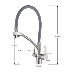 New Kitchen Sink Faucet Tap Pure Water Filter Mixer Crane Dual Handles Purification Kitchen Hot and Cold Faucet