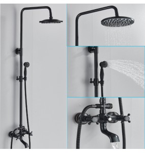 Single Lever Bath Shower Complete set Faucet In Wall 8