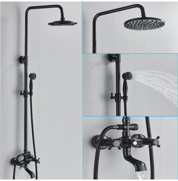 Single Lever Bath Shower Complete set Faucet In Wall 8