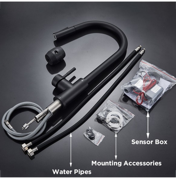 Pull Out Sensor Black Kitchen Faucet Sensitive Touch Control Faucet Mixer For Kitchen Touch Sensor Kitchen Mixer Tap