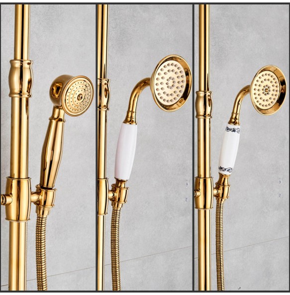 Golden Bathroom Shower Faucet 8