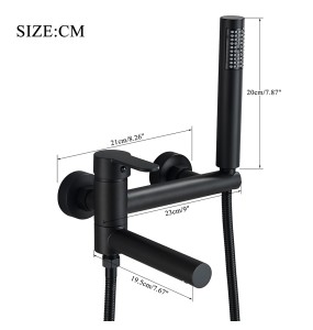 Black Bathtub Faucet Wall Mounted Waterfall Bath Shower System Embedded In Wall Tub Water Tap Shower Mixer Faucet