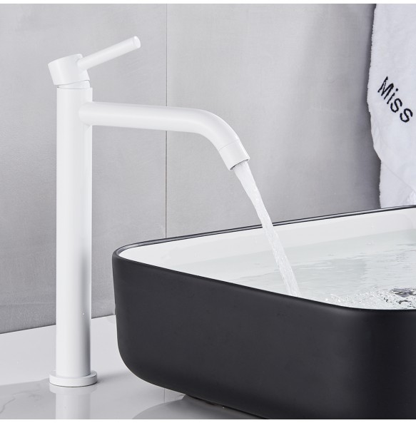 Black Deck Mounted Bathroom Basin Mixer Tap Basin Vessel Sink Faucet Hot Cold Water Faucet for Basin