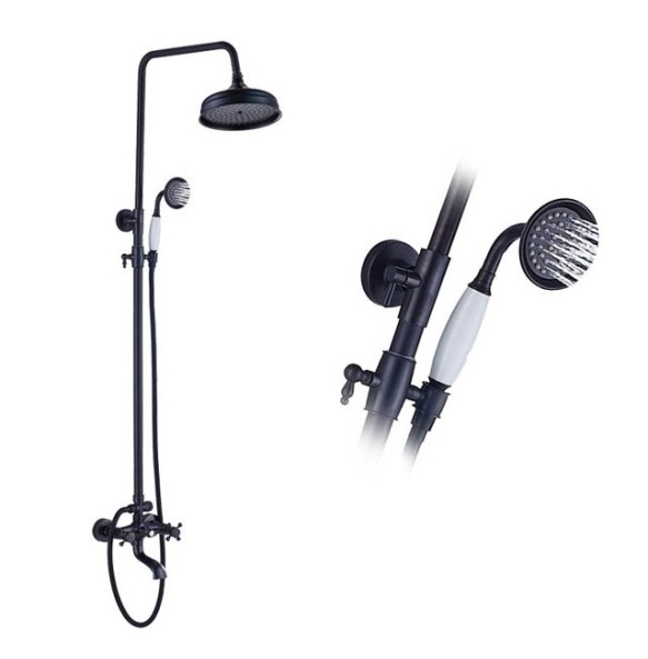 Single Lever Bath Shower Complete set Faucet In Wall 8