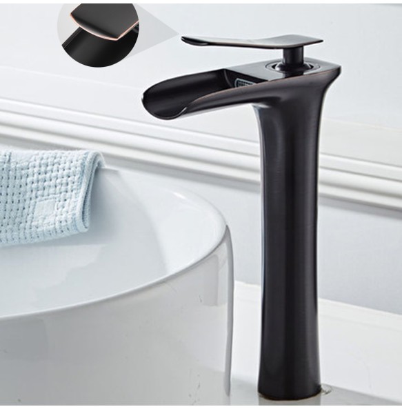 Luxurious Bathroom Basin Faucet Brass Deck Mounted White Mixer Taps Single Handle Hot Cold Water Mixer Tap